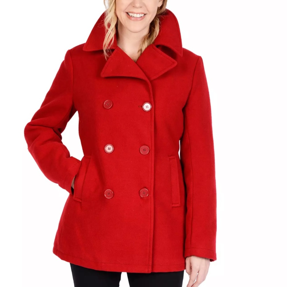 GAP Cherry Red Pea Coat